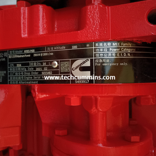 CUMMINS motor NTA855 P360 para bomba de agua