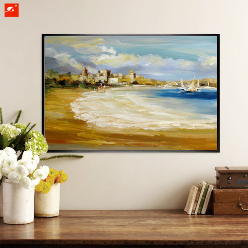 Holiday Seaside Beach Days Oil Painting