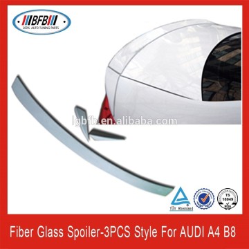 FOR AUDI A4 B8 FIBER GLASS 3PCS TRUNK LIP SPOILER 2009-2013