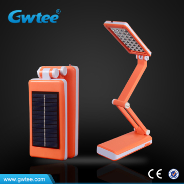 32leds solar panels rechargeable retractable table lamp