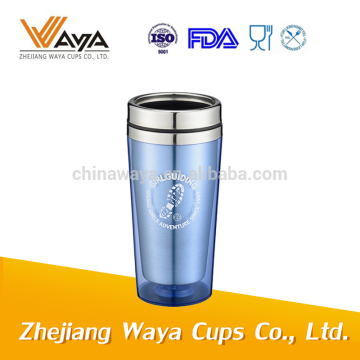 16oz Double wall plastic travel mug