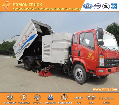 HOWO multifunctional truck mounted road sweeper