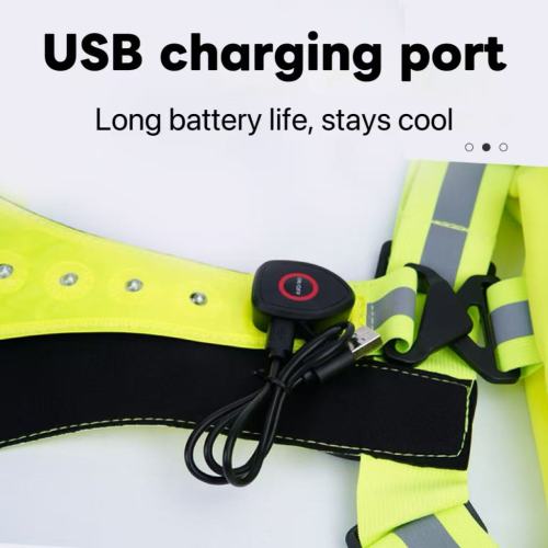 আল্ট্রা-হাই-ভিজিবিলিটি LED স্ট্রেচ ভেস্ট রিফ্লেক্টিভ জ্যাকেট