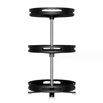 360 Degree Rotating Metal Spice Rack - Functional Household Storage Organizer for Kitchen and Bathroom