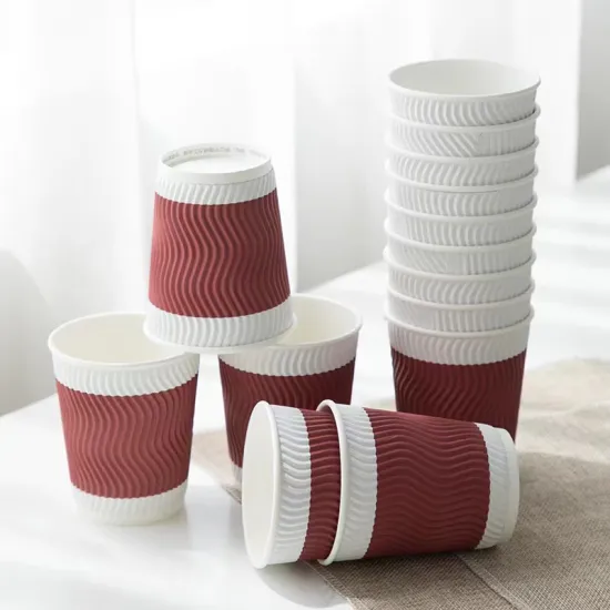 8oz Customized Ripple Wall Paper Cup