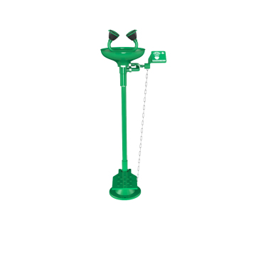 Emergency eyewash double eyewash green