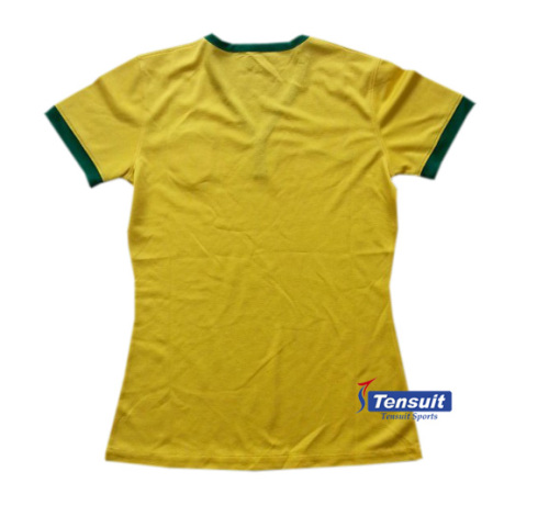 Customize names of different football teams Brazil home lady soccer jersey buy football jerseys online