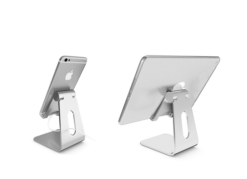 Silver cell phone mounting