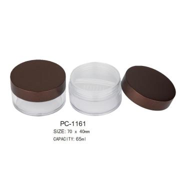 65ml Plastic Round Cosmetic Loose Powder Case