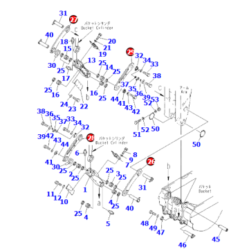 Excavator PC2000-8 bucket connecting rod 21T-70-33151/2 21T-70-33141,excavator accessory