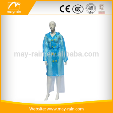 cheap hot sale fashional design pvc adult lady hooded rainwear/raincoat