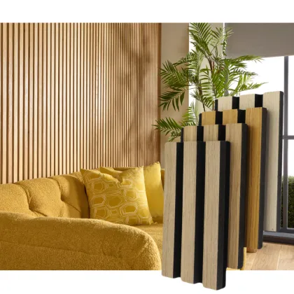 Wholesale Cheap Sound Absorbing MDF Wood Slat Veneer Panels Acoustical