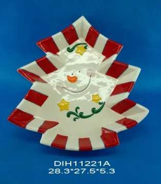 Christmas Tree Ceramic Cookie/Candy/Pie Plate