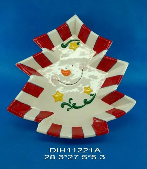 Christmas Tree Ceramic Cookie/Candy/Pie Plate