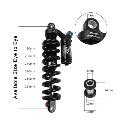 Hot Sale DNM RCP2S Black Alloy Mountain Bike Shock Absorber