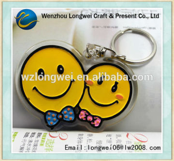 couple face twist key ring/key ring stand