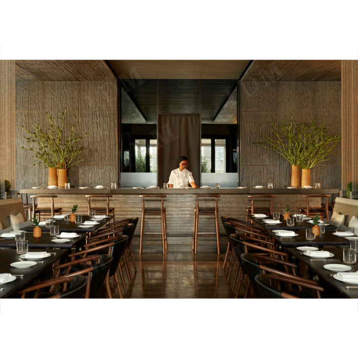 Cadeira e mesas de estande de restaurantes de fast food