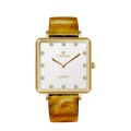 Fashion Macaron Color Lady Leather Square Watch