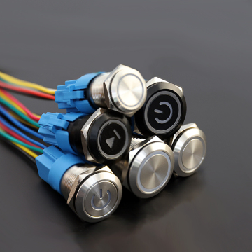 Hoogwaardige metalen drukknopschakelaar met LED -indicator - langir