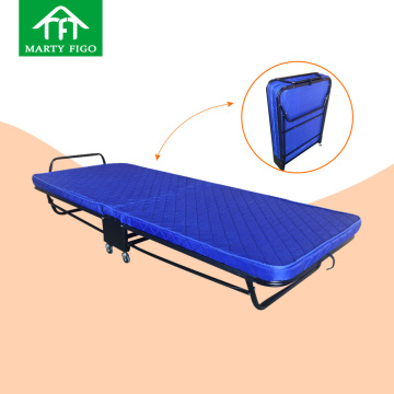 Foldable Portable Bed 90x200: Strong Support with Wheels for Home Decor