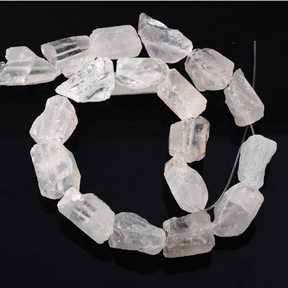 Perlas de piedras preciosas de cristal de Cleary en bruto Natural Clear Crystal Jewelry