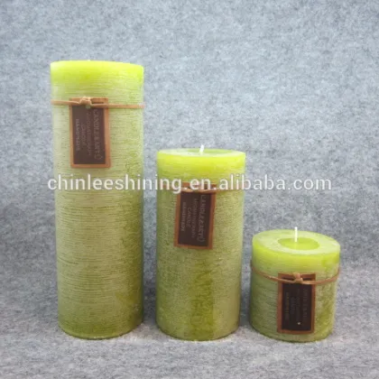 Scented or unscented pillar candles, aromatherapy pillar candles