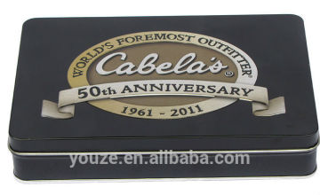 Square anniversary gift tin box