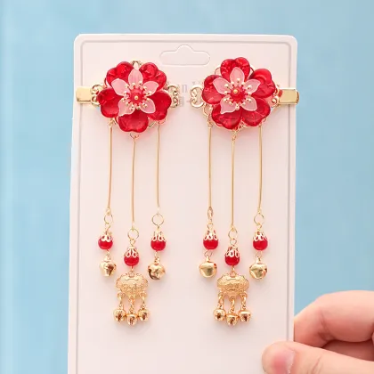 Antique Hanfu Tassel Hair Combs and Clips