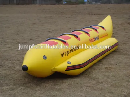 cheap inflatable water boat banana, water park use inflatable banana boat