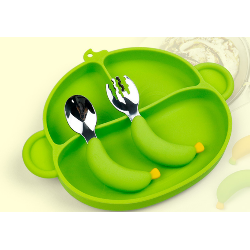 Fantastic Spoon and Fork Set Cute Silicone Banana Fork And Spoon Supplier