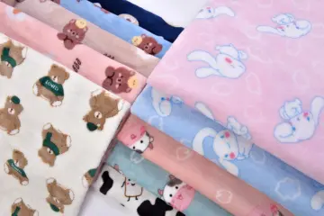 printed fleece flannel knit fabric