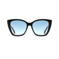 Women Oversized Cat Eye Uv400 Polarized Acetate Sunglasses