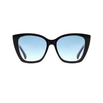 Frauen übergroße Katzenauge UV400 polarisierte Acetat -Sonnenbrille