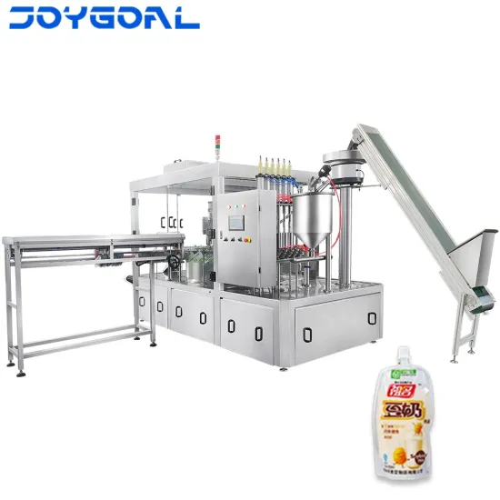 High Quality JOYGOAL Spout Pouch Sunflower Oil Filling Machine - China Stand Up Pouch Filling and Capping Machines for Honey and Water