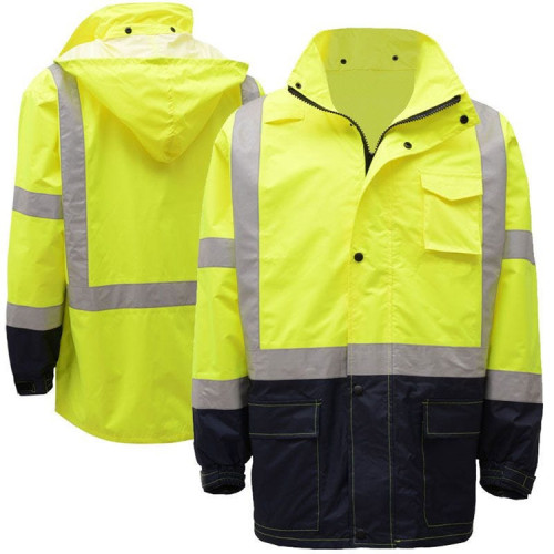 Safety work wear reflective waterproof jacket