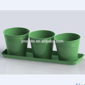 galvanzied metal sets 4 garden flower pot