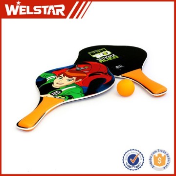 New Style Beach Game Wooden Paddle Tennis Racket Two paddles Plus One Ball