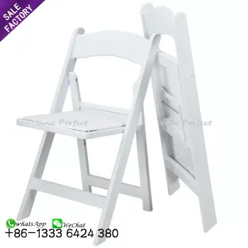 Sino Perfect Furniture Wholesale Top Quality Foldable Wedding Event Plastic Wimbledon Garden White Resin Folding Chair Outdoor