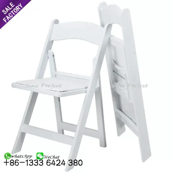 Sino Perfect Furniture Wholesale Top Quality Foldable Wedding Event Plastic Wimbledon Garden White Resin Folding Chair Outdoor