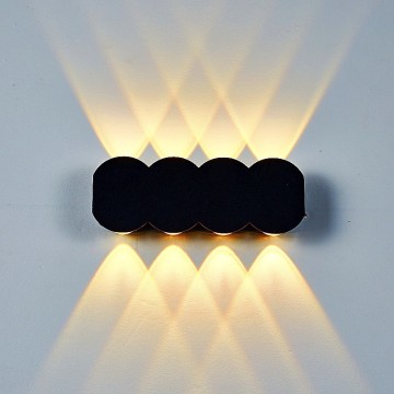 High-End IP65 Nordic Outdoor Wall Lighting with Black Housing and Up-Down Illumination