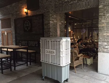 OUBER hotsale mobile water evaporative cooling mobile symphony air cooler