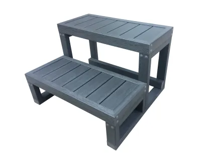 Wood Plastic Anti-Slip Spa Step for Hot Tubs