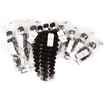 Top Grade 12A Deep wave Virgin Hair Bundles Vendor Body Wave Human Hair Extension With Lace Frontal Closure