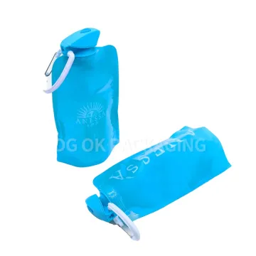 Folding Stand-Up Plastic Water Bag for Travel and Sports