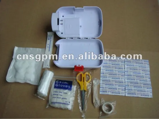 Emergency First Aid Case with LED Flashlight Torch