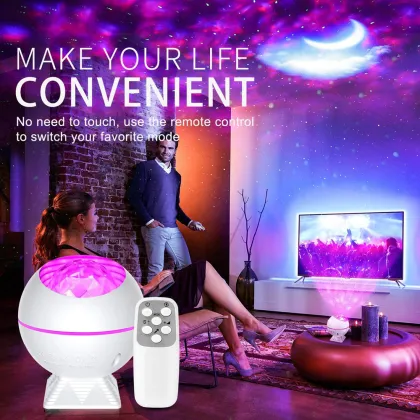LED Aurora Projector Night Lamp with Remote for Kids and Adults