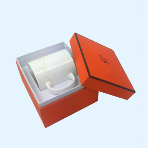 Orange Color Custom Coffee Mug Boxes