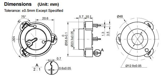 FBPT3916 piezo transducer