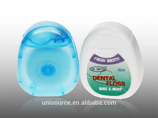 Dental floss with mint and wax