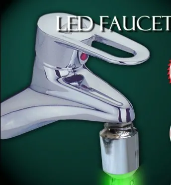 LED bathroom and kitchen colors changing faucet